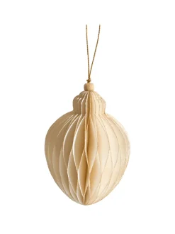 Beliani Künstliche Weihnachtsbäume<20er-Set Weihnachtsbaumkugeln ALTAELVA in Beige