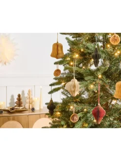 Beliani Künstliche Weihnachtsbäume<20er-Set Weihnachtsbaumkugeln MALSELVA in Bunt