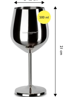 Echtwerk Gedeckter Tisch<2er-Set: Weingläser in Silber - 500 ml