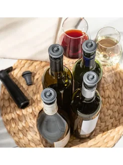 Vacu Vin Gedeckter Tisch<10er-Set: Weinstopper in Grau