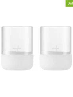 Blomus Kerzen, Vasen & Mehr<2er-Set: Windlichter "Calma" in Weiß - (H)9 x Ø 7 cm