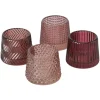 Boltze Kerzen, Vasen & Mehr<4er-Set: Windlichter ''Sabena'' in Rot/ Rosa - (H)7 cm