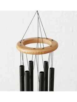 Boltze Gartendekoration<2er-Set: Windspiele "Esra" in Schwarz - (L)47 cm