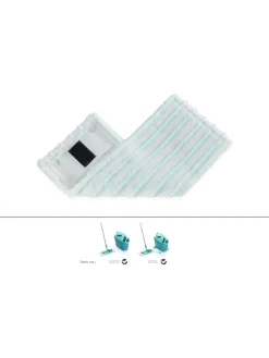 Leifheit Putz- & Waschutensilien<2er-Set: Wischbezüge "CT M Ergo micro duo" in Weiß/ Türkis