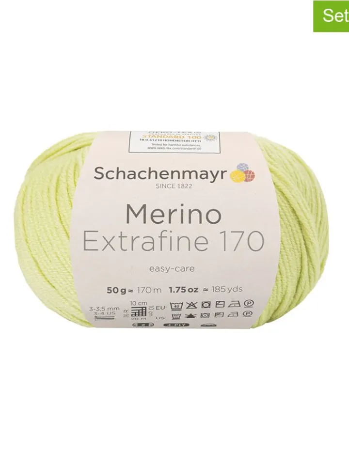 Schachenmayr since 1822 Kreativbedarf & Do-It-Yourself<10er-Set: Wollgarne ''Merino Extrafine 170'' in Gelb - 10x 50 g
