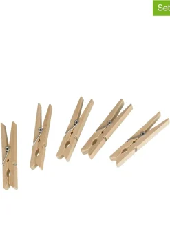 Wenko Kisten & Körbe<100er-Set: Wäscheklammern in Natur - (H)7 cm
