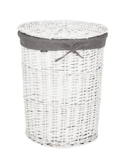 Beliani Wäschekörbe & -Ständer<1er-Set Wäschekörbe VAKARI in Grau/Weiß