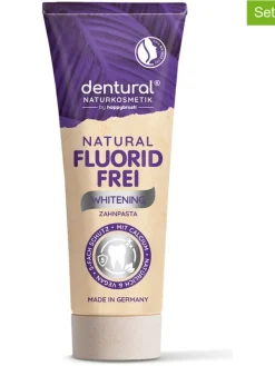 happybrush Zahn & Mundpflege<2er-Set: Zahnpasta "Dentural Whitening Fluoridfree Toothpaste" - 2 x 75 ml