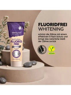 happybrush Zahn & Mundpflege<2er-Set: Zahnpasta "Dentural Whitening Fluoridfree Toothpaste" - 2 x 75 ml