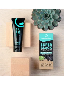 happybrush Zahn & Mundpflege<3er-Set: Zahnpasta "SuperBlack" - 3x 75 ml