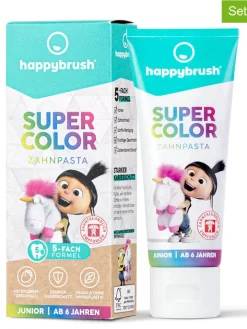 happybrush Zahn & Mundpflege<3er-Set: Zahnpasta "SuperColor" - 3x 75 ml