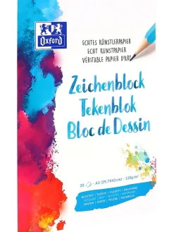 Oxford Büro- & Schulbedarf<2er-Set: Zeichenblöcke in Bunt - DIN A3