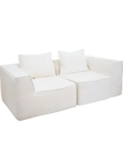 MCW Möbel-Sets<2er-Sofa O54, Creme