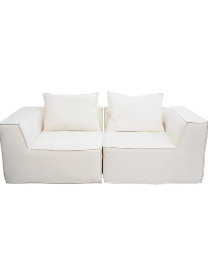MCW Möbel-Sets<2er-Sofa O54, Creme