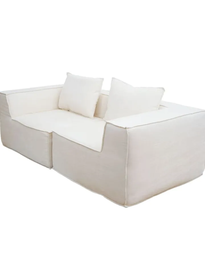 MCW Möbel-Sets<2er-Sofa O54, Creme