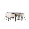 ebuy24 Möbel-Sets<Essgruppe Astrid 9 (7-teilig) Schwarz 90 x 200 cm