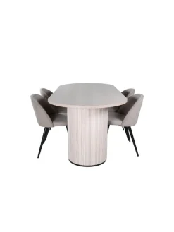 ebuy24 Möbel-Sets<Essgruppe Bianca 1 (5-teilig) Beige 90 x 200 cm