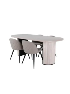 ebuy24 Möbel-Sets<Essgruppe Bianca 1 (5-teilig) Beige 90 x 200 cm