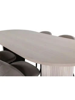 ebuy24 Möbel-Sets<Essgruppe Bianca 1 (5-teilig) Beige 90 x 200 cm