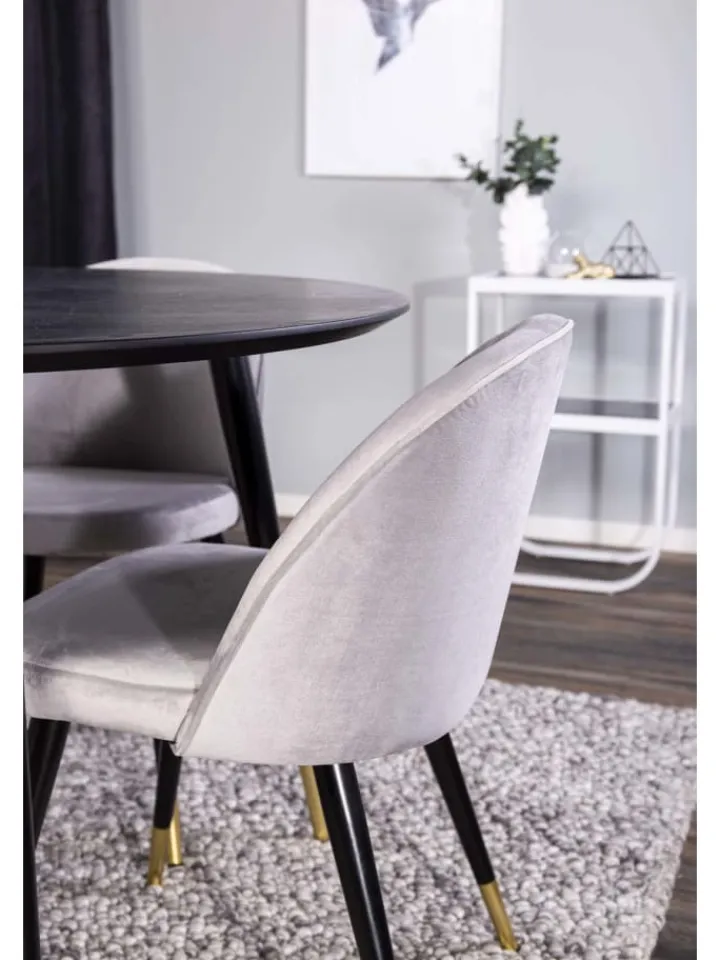 ebuy24 Möbel-Sets<Essgruppe Dipp 1 (5-teilig) Beige Und Dunkelgrau 115 x 115 cm