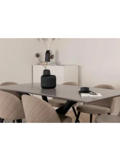 ebuy24 Möbel-Sets<Essgruppe Piazza 20 (7-teilig) Beige 90 x 180 cm