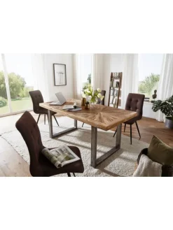 KADIMA DESIGN Tische<Esstisch Mango Massivholz Esszimmertisch 180x76,5x90, Küchentisch