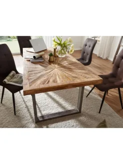 KADIMA DESIGN Tische<Esstisch Mango Massivholz Esszimmertisch 180x76,5x90, Küchentisch
