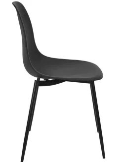 Rétro Chic Sitzmöbel<Esszimmerstuhl ''Gustav'' in Schwarz - (B)50,7 x (H)84,8 x (T)45,5 cm