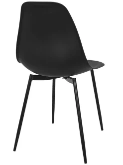 Rétro Chic Sitzmöbel<Esszimmerstuhl ''Gustav'' in Schwarz - (B)50,7 x (H)84,8 x (T)45,5 cm