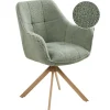 Beliani Sitzmöbel<Esszimmerstuhl HAYDEN in Grün/Braun - (W) 64 x (H) 85 x (L) 69 cm