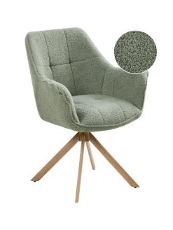 Beliani Sitzmöbel<Esszimmerstuhl HAYDEN in Grün/Braun - (W) 64 x (H) 85 x (L) 69 cm