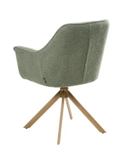 Beliani Sitzmöbel<Esszimmerstuhl HAYDEN in Grün/Braun - (W) 64 x (H) 85 x (L) 69 cm