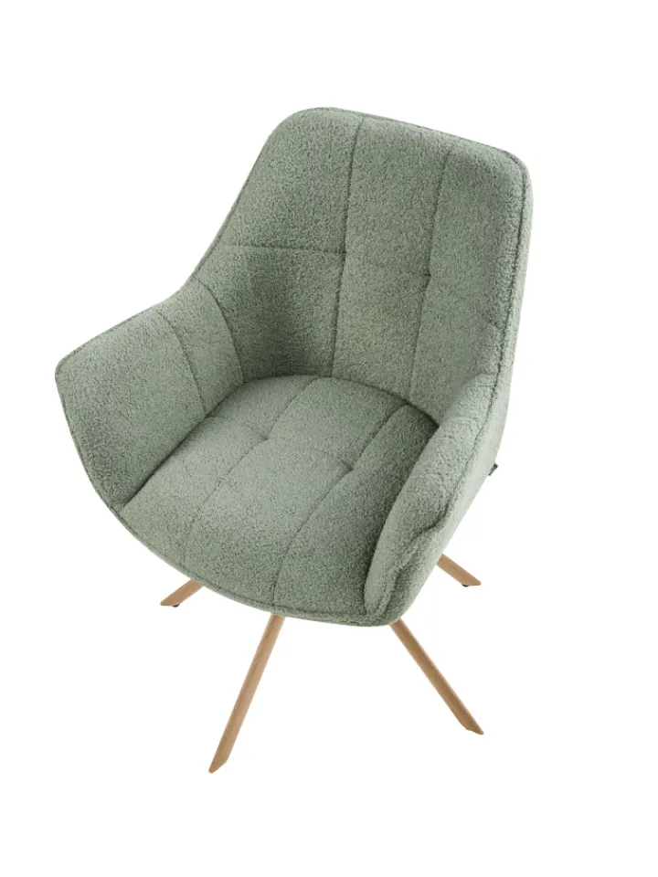 Beliani Sitzmöbel<Esszimmerstuhl HAYDEN in Grün/Braun - (W) 64 x (H) 85 x (L) 69 cm