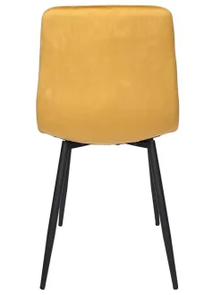 Rétro Chic Sitzmöbel<Esszimmerstuhl ''Mateo'' in Gelb - (B)45 x (H)88 x (T)52 cm