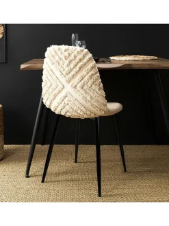 Ethnical Life Sitzmöbel<Esszimmerstuhl "Mora" in Creme - (B)44 x (H)86 x (T)50 cm