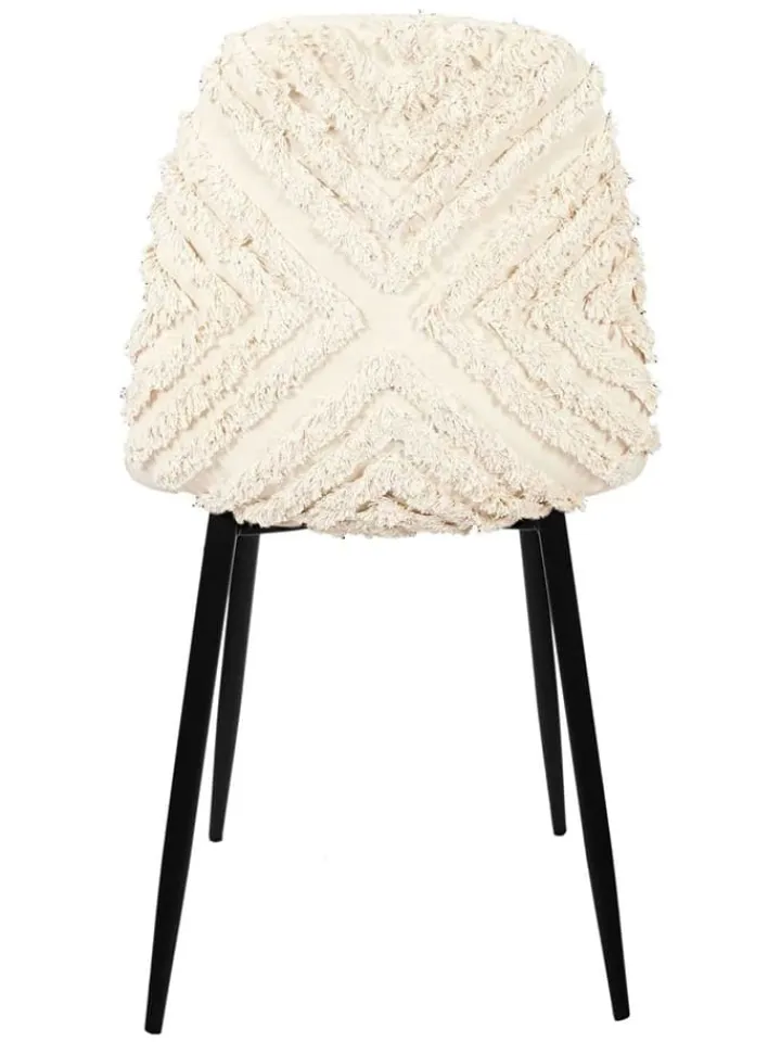 Ethnical Life Sitzmöbel<Esszimmerstuhl "Mora" in Creme - (B)44 x (H)86 x (T)50 cm