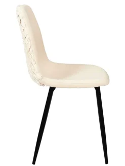 Ethnical Life Sitzmöbel<Esszimmerstuhl "Mora" in Creme - (B)44 x (H)86 x (T)50 cm