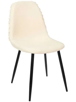 Ethnical Life Sitzmöbel<Esszimmerstuhl "Mora" in Creme - (B)44 x (H)86 x (T)50 cm