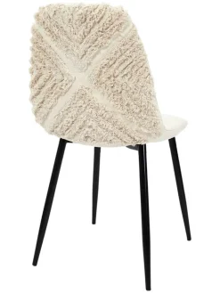 Ethnical Life Sitzmöbel<Esszimmerstuhl "Mora" in Creme - (B)44 x (H)86 x (T)50 cm