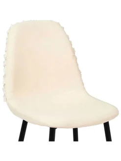 Ethnical Life Sitzmöbel<Esszimmerstuhl "Mora" in Creme - (B)44 x (H)86 x (T)50 cm