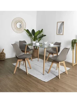 Ethnical Life Sitzmöbel<Esszimmerstuhl "Scandinave" in Taupe - (B)46 x (H)86,5 x (T)52 cm