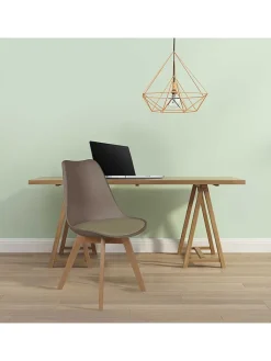 Ethnical Life Sitzmöbel<Esszimmerstuhl "Scandinave" in Taupe - (B)46 x (H)86,5 x (T)52 cm