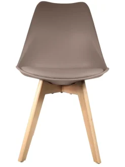Ethnical Life Sitzmöbel<Esszimmerstuhl "Scandinave" in Taupe - (B)46 x (H)86,5 x (T)52 cm