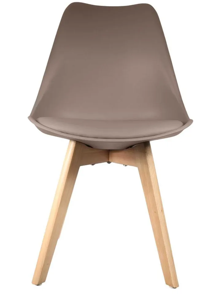 Ethnical Life Sitzmöbel<Esszimmerstuhl "Scandinave" in Taupe - (B)46 x (H)86,5 x (T)52 cm