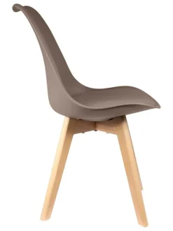 Ethnical Life Sitzmöbel<Esszimmerstuhl "Scandinave" in Taupe - (B)46 x (H)86,5 x (T)52 cm