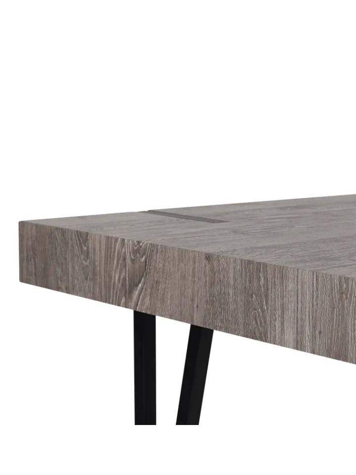 Beliani Tische<Esszimmertisch ADENA in Braun/Schwarz - (W) 90 x (H) 75 x (L) 150 cm