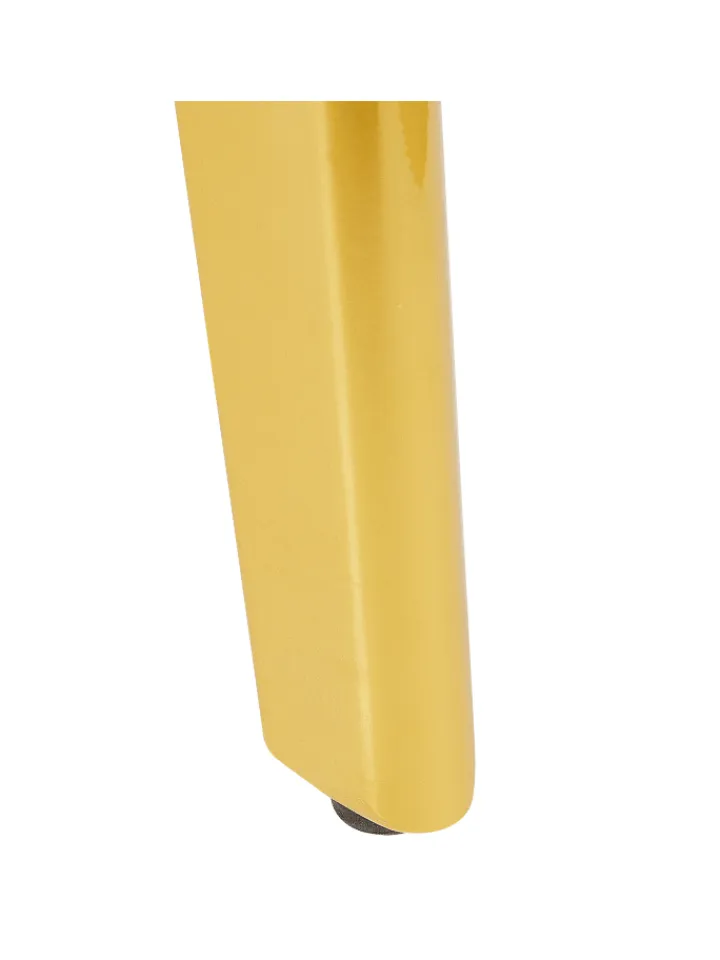 Beliani Tische<Esszimmertisch MOSBY in Weiß/Gold - (W) 90 x (H) 77 x (L) 160 cm