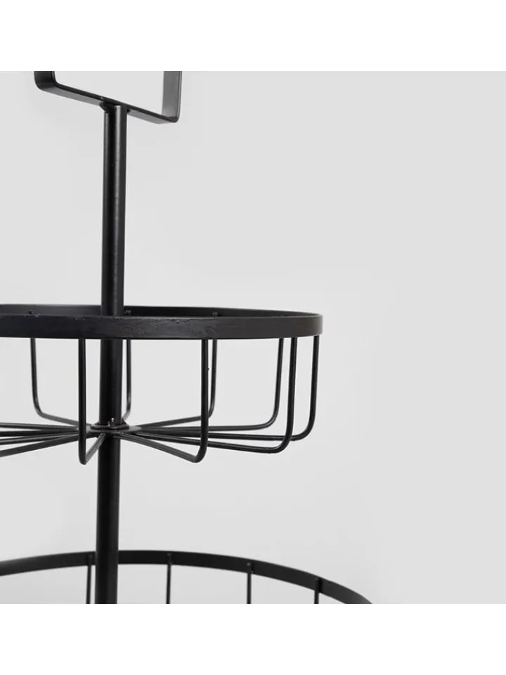 Homla Aufbewahren & Servieren<Etagere ''Gecko'' in Schwarz - (H)40,5 x Ø 30 cm