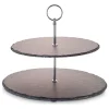 Echtwerk Aufbewahren & Servieren<Etagere in Schwarz/ Silber - (H)40 cm