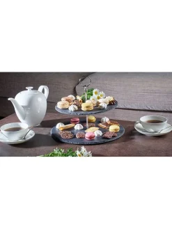 Echtwerk Aufbewahren & Servieren<Etagere in Schwarz/ Silber - (H)40 cm